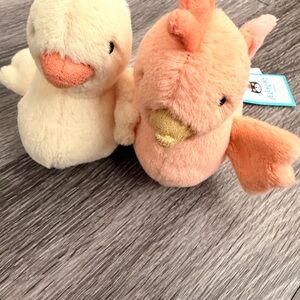 Jellycat chicken and duck